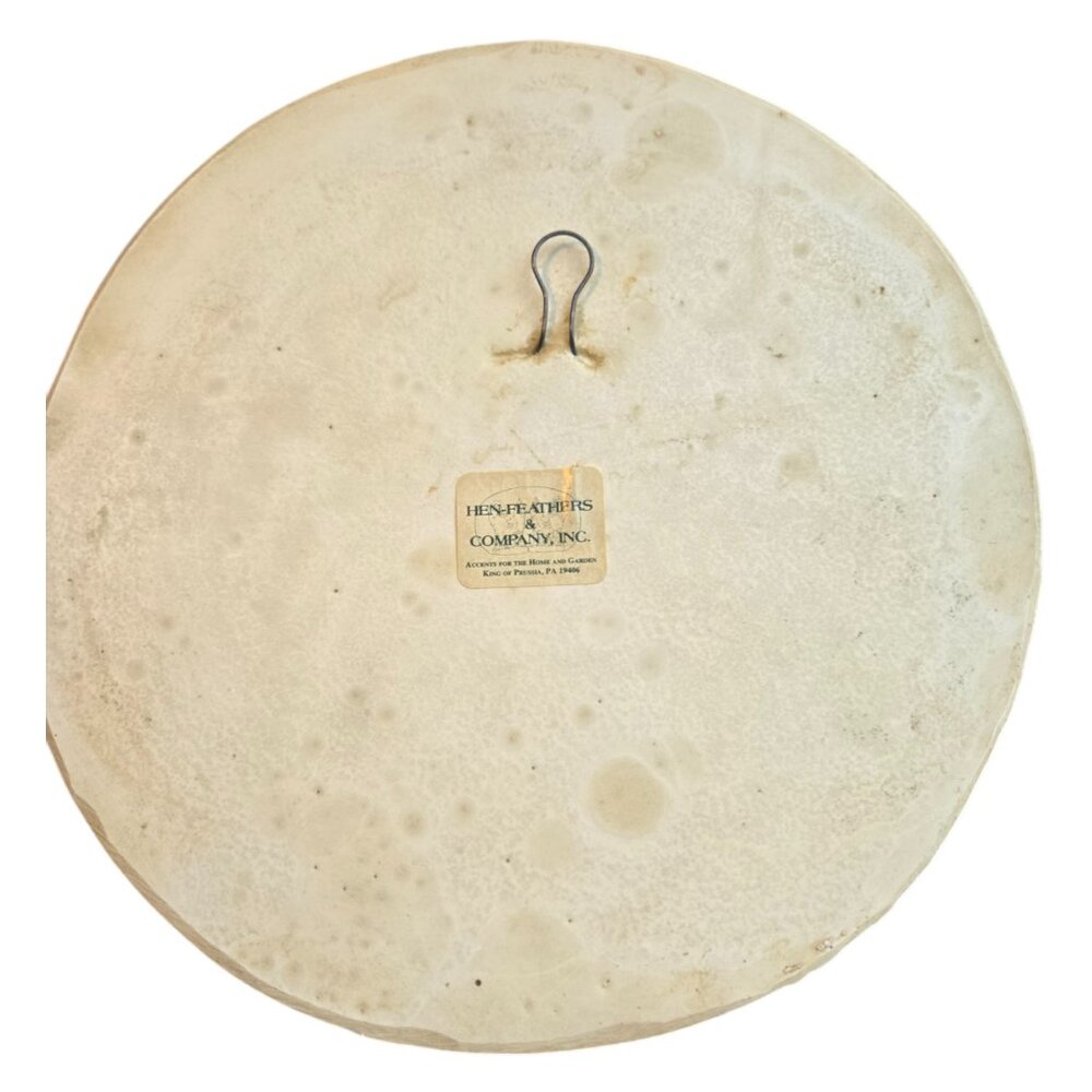 🕊️ HenFeathers “Bird Kingdom” Round Wall Plaque – Antique Stone – 8” - Picture 3 of 3